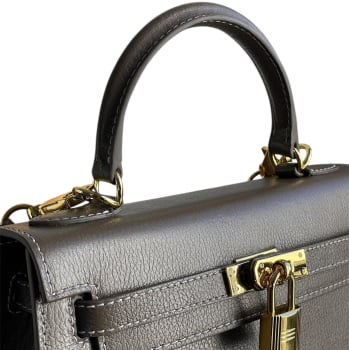 Inspiração Kelly 25 Sellier Etoupe epsom cinza