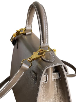 Inspiração Kelly 25 Sellier Etoupe epsom cinza