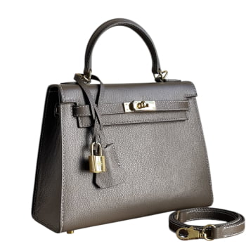 Inspiração Kelly 25 Sellier Etoupe epsom cinza